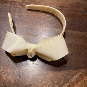 tan bow headband